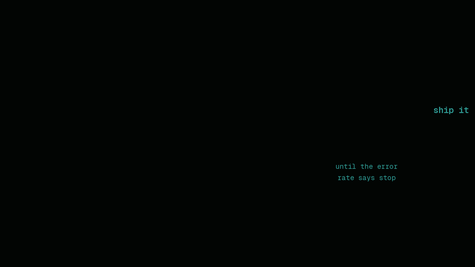 Animated diagram: a stack — gateway at the base, brain above it, harness above that, agents running whole jobs on top — with a human approving output until the error rate says stop
